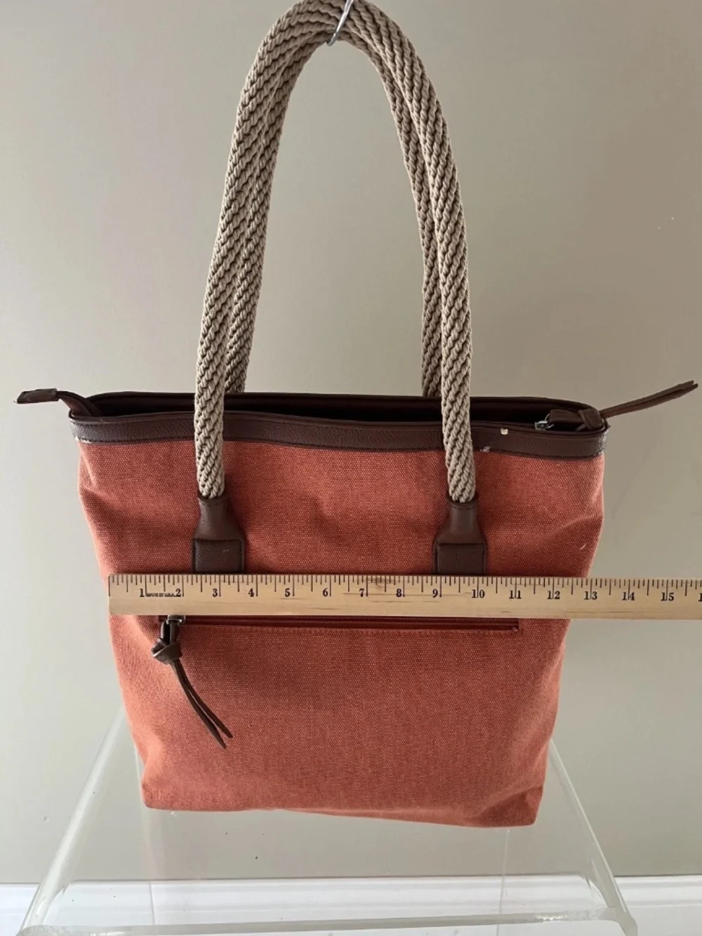 Clarks Orange Womens Handbag Purse Tote